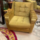 Fauteuil vintage velours design 60/70