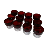 12 glasses, Luminarc Ruby red. Vintage
