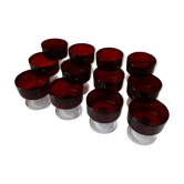Set de 12 verres Luminarc rouge rubis vintage