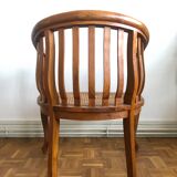 Exotic wooden canne colonial armchair