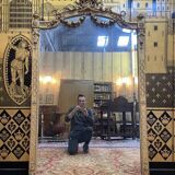 Louis XVI style mirror in gilded wood