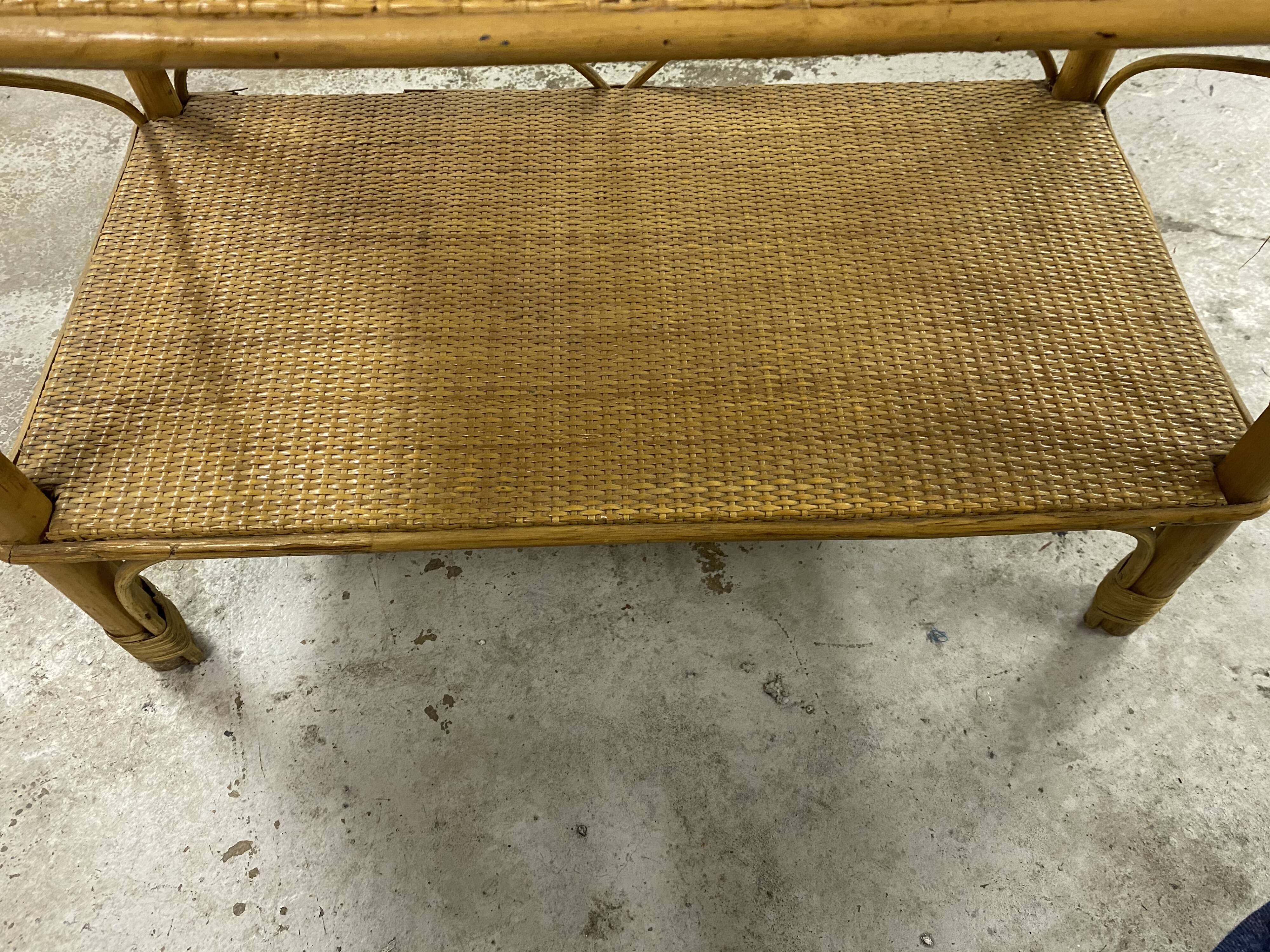 Rattan bookcase shelf