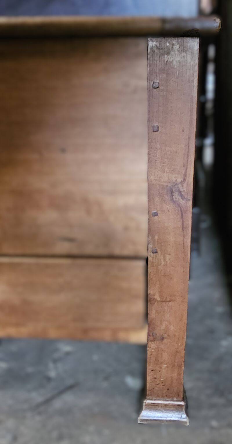 Ancienne Maie Ou Coffre En Bois Naturel Avec Un Tiroir