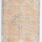 6x10 Peach Orange Classic Handmade Vintage Rug, 174x300Cm