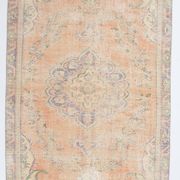 6x10 Peach Orange Classic Handmade Vintage Rug, 174x300Cm