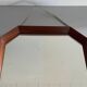 Mid-century rectangular wall mirror in teak, 1960, Italy