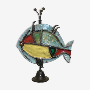 Ceramic fish lamp