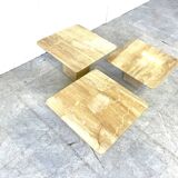 Vintage travertine nesting tables or side tables, 1970s