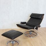 Leather ottoman chair