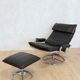 Leather ottoman chair