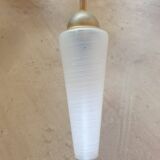 Pure art deco style chandelier with its 3 glass paste lamps