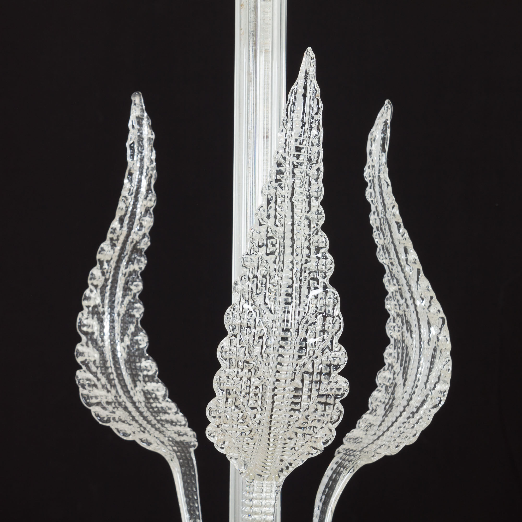 Murano glass leaves chandelier, Italy 1950