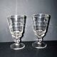 Lot de 2 verres à Absinthe en verre moulé vintage H16.5cm