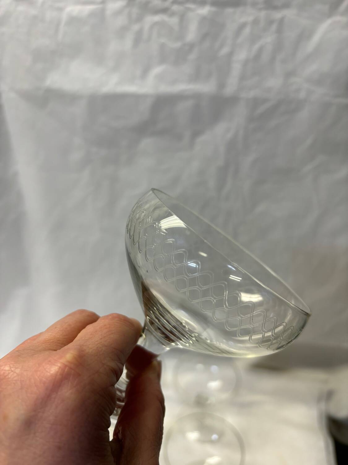 Set of 8 vintage champagne glasses