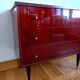 Vintage 1950s lacquered wooden dressing table