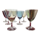 Set of 7 iridescent glasses