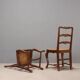 Antique walnut chairs from Italy, 20th century.