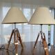 2 lampes reglable sur trepied vintage