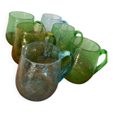Blown glass mugs