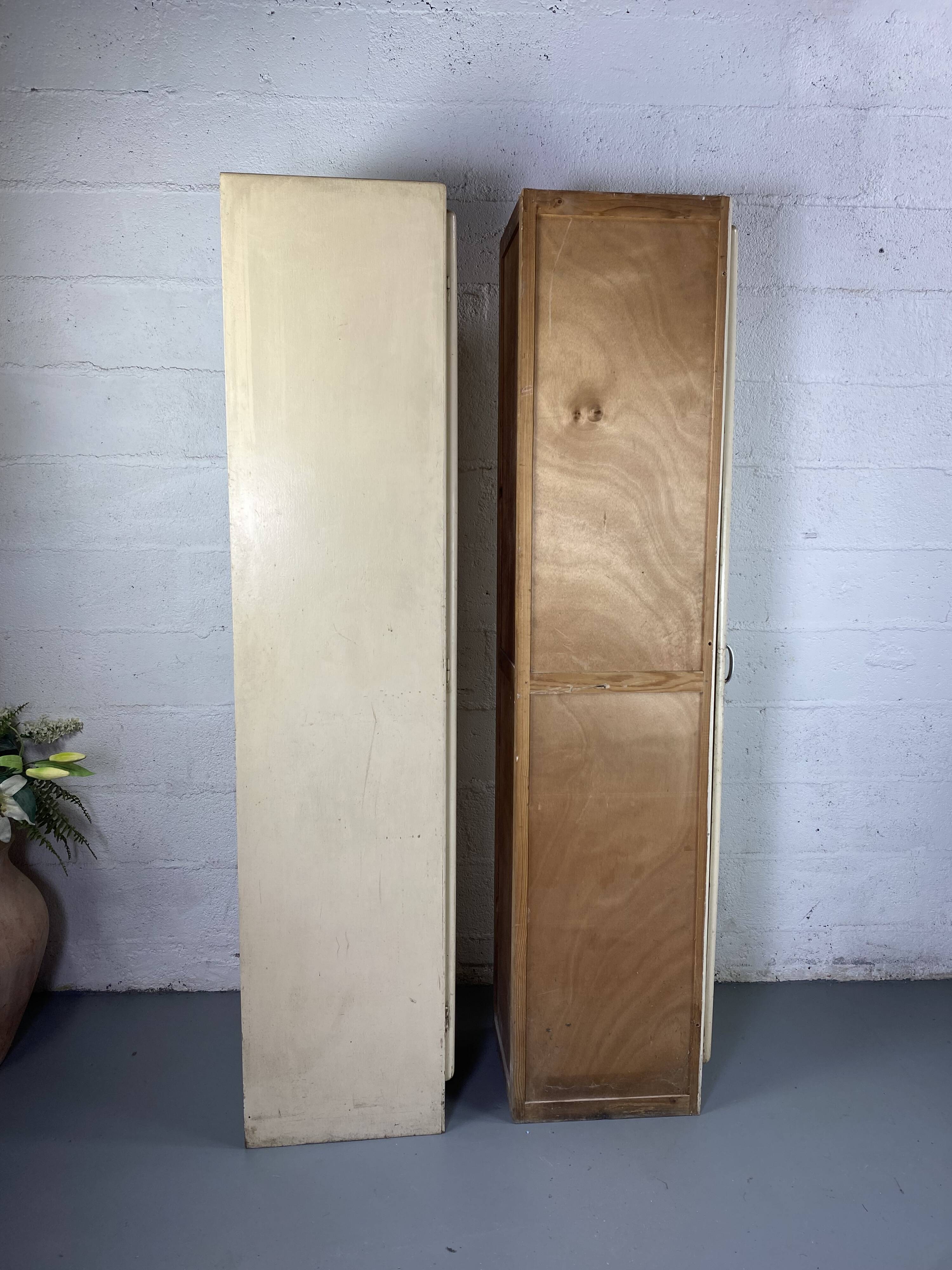 Pair of vintage white cabinets