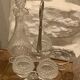 Full bottle bottles salt, pepper, mustard, oil and vinegar art deco