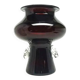 Vase, Polish modernism, burgundy glass, Poland, 1970s