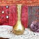 Vintage hammered solid gilded bronze soliflore vase
