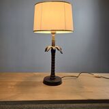 Polychrome metal palm tree lamp