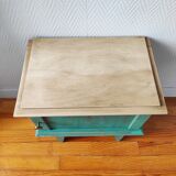 Patinated vintage bedside table