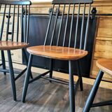 Series of 4 Scandinavian chairs