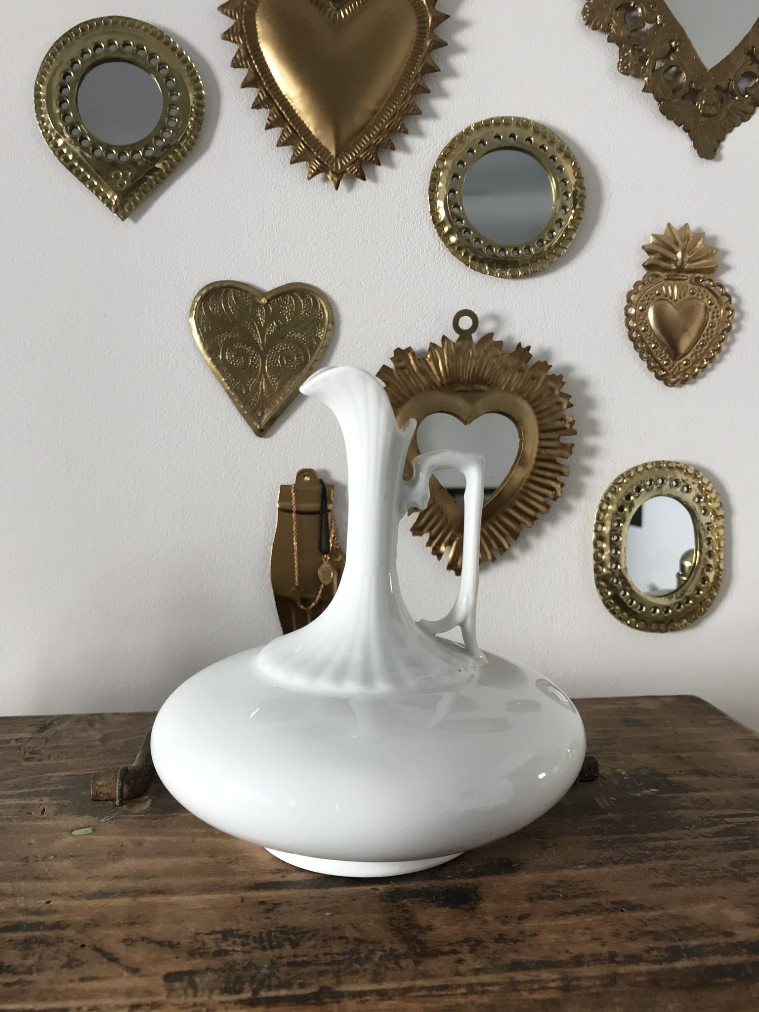 Vintage ewer in French porcelain, Maison Giraud