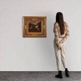 Pastoral landscape italian painting from the 18th century