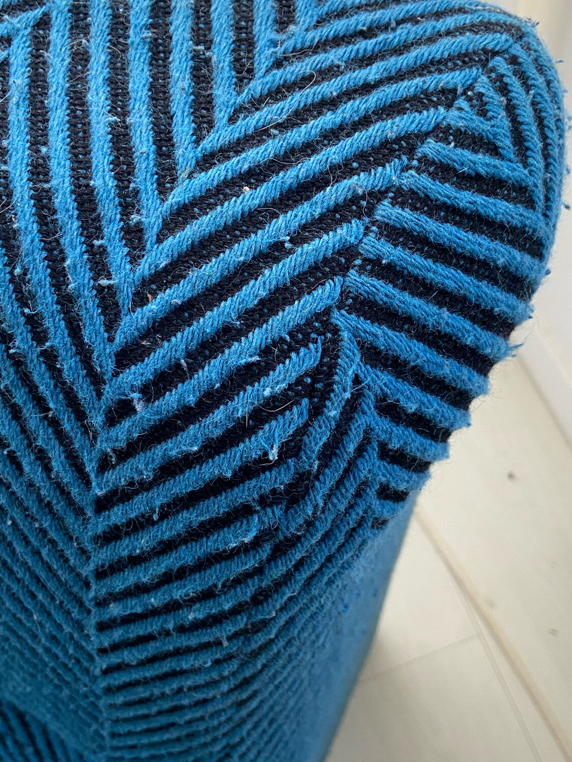 Pair of chevron fabric heaters, c.1970