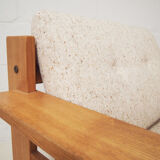 Solid oak Danish lounge chair