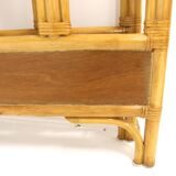 Teak and rattan headboard and footboard, 92 x 64cm, Sweden, 1960