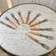 Set of 10 dessert forks in Bakelite 60s-70s