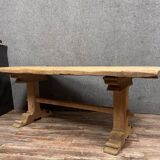 dining table in solid wood and marquetry from the late 19th century