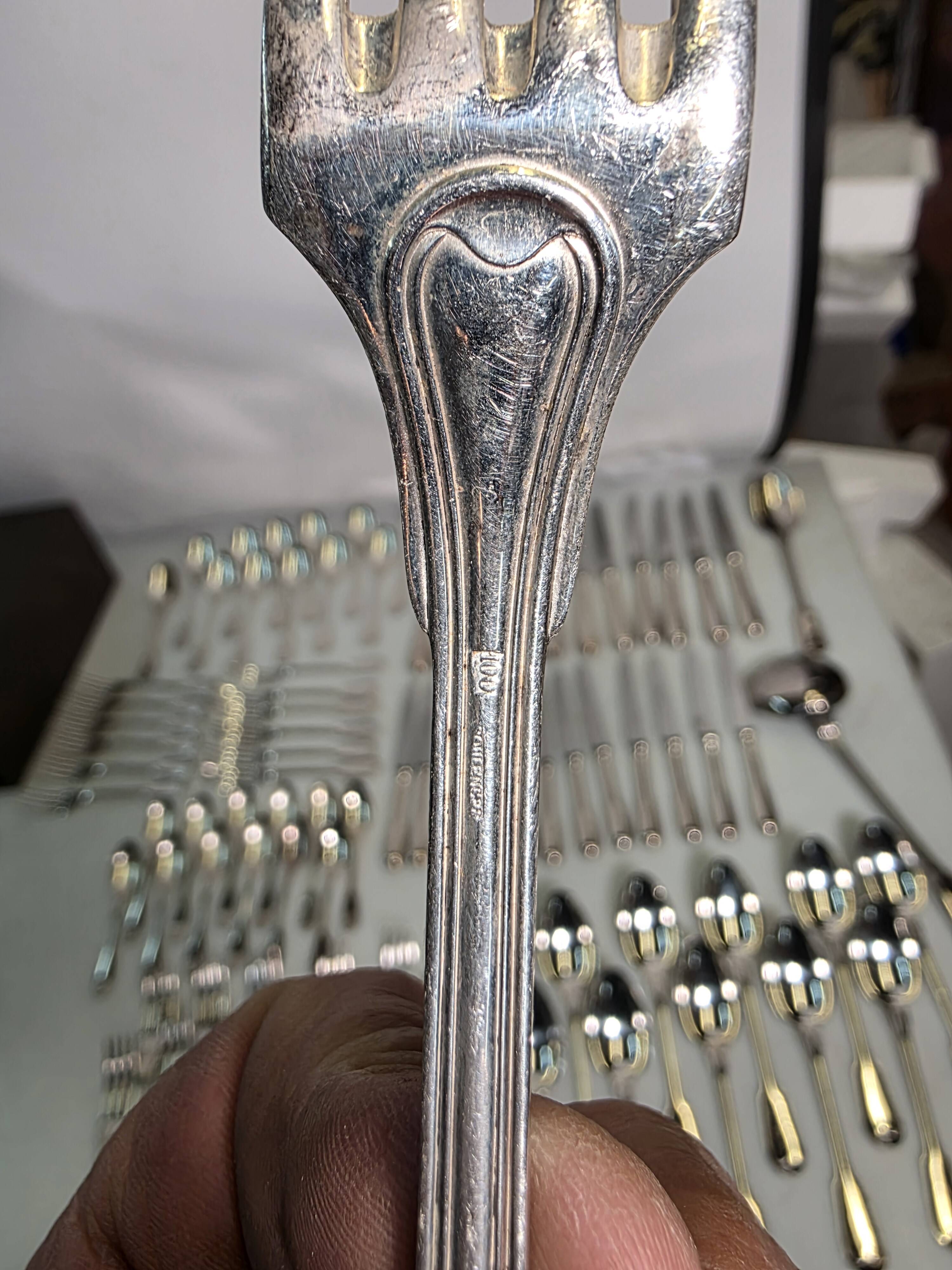 Boulenger silver-plated cutlery set, 86 pieces, hallmark 100.