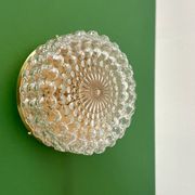 Vintage moulded glass wall or ceiling light globe