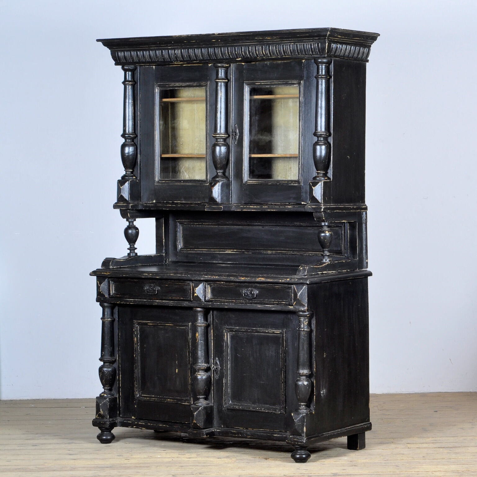 Solid Pine Kitchen Cupboard, 1900's