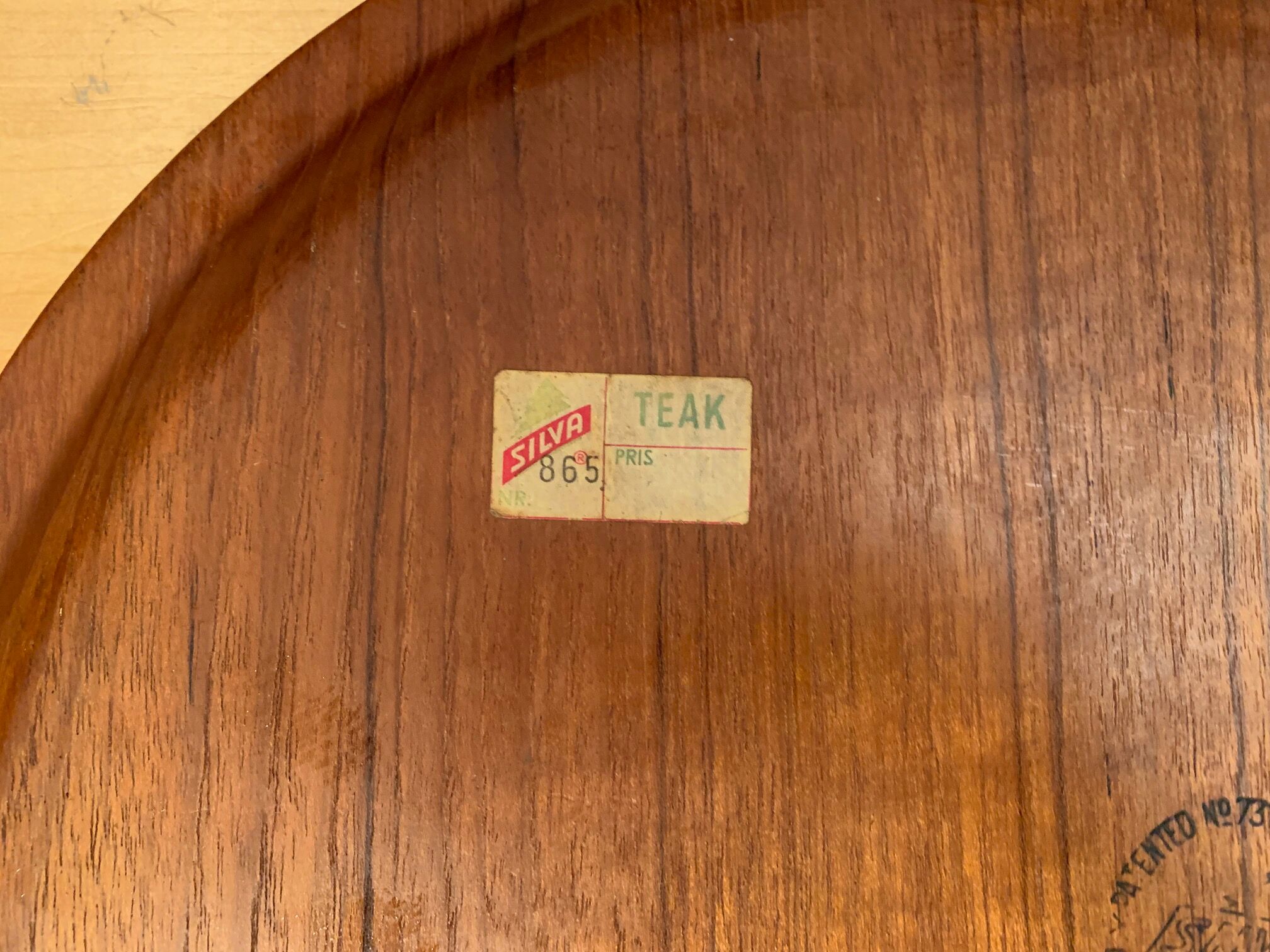 Silva teak tray Denmark 1960s