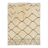 "Freedom" Moroccan Rug, 100% Natural Un-Dyed Wool, Modern Hand Knotted Tulu Carpet
