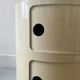 Componibili XL bedside table in cream by A. Castelli for Kartell, design 1970.
