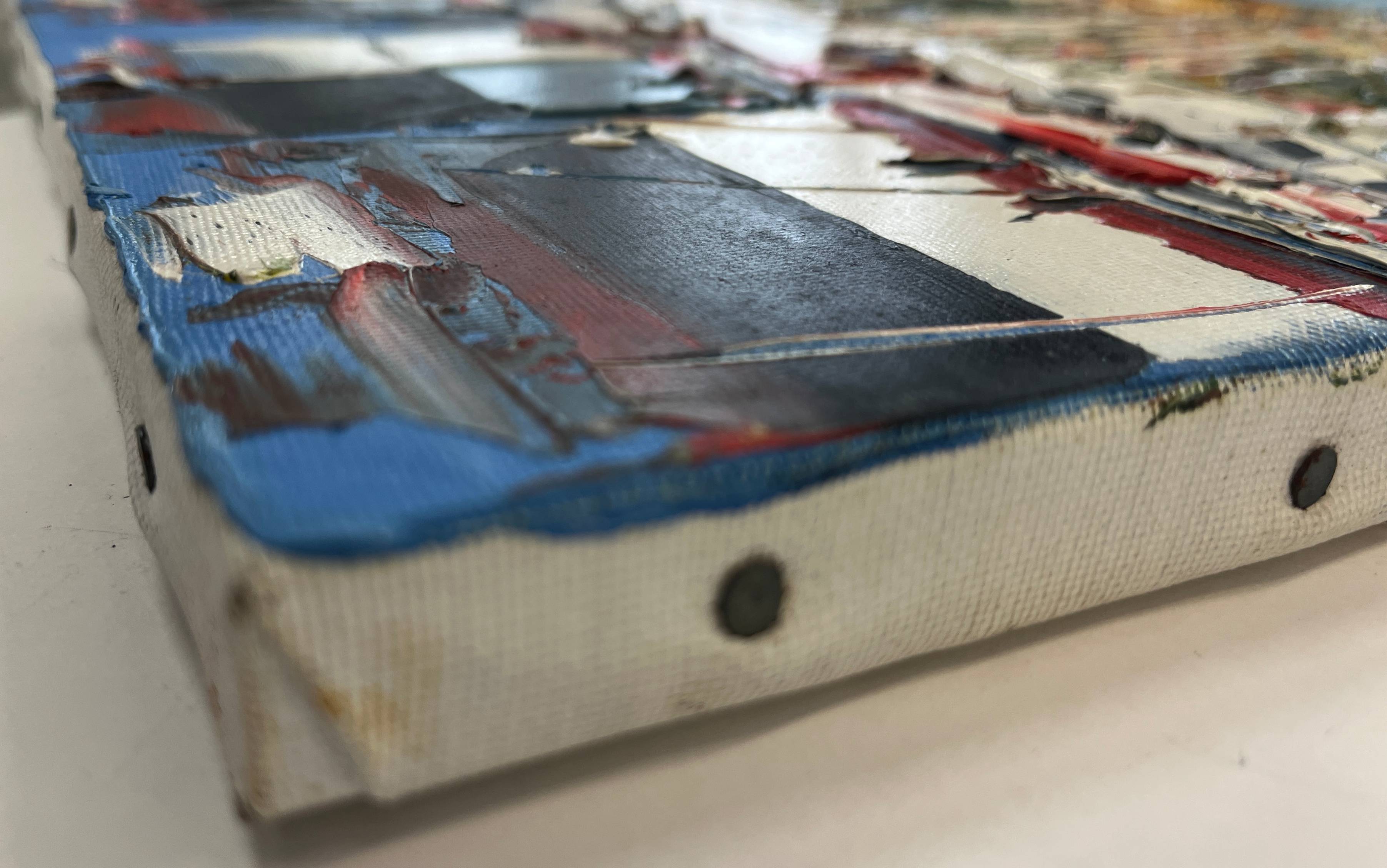 Tableau HST "View of Menton" by Christian Guinet (born in 1950)