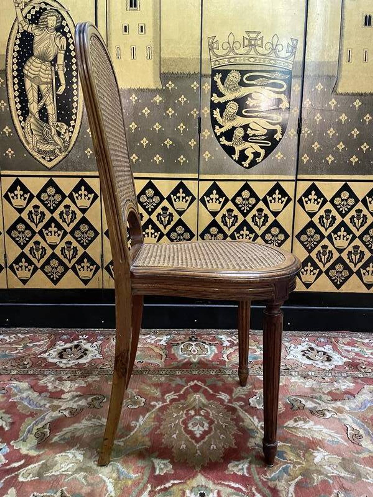 Set of 6 Louis XVI style chairs in cane - Caned