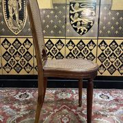Set of 6 Louis XVI style chairs in cane - Caned