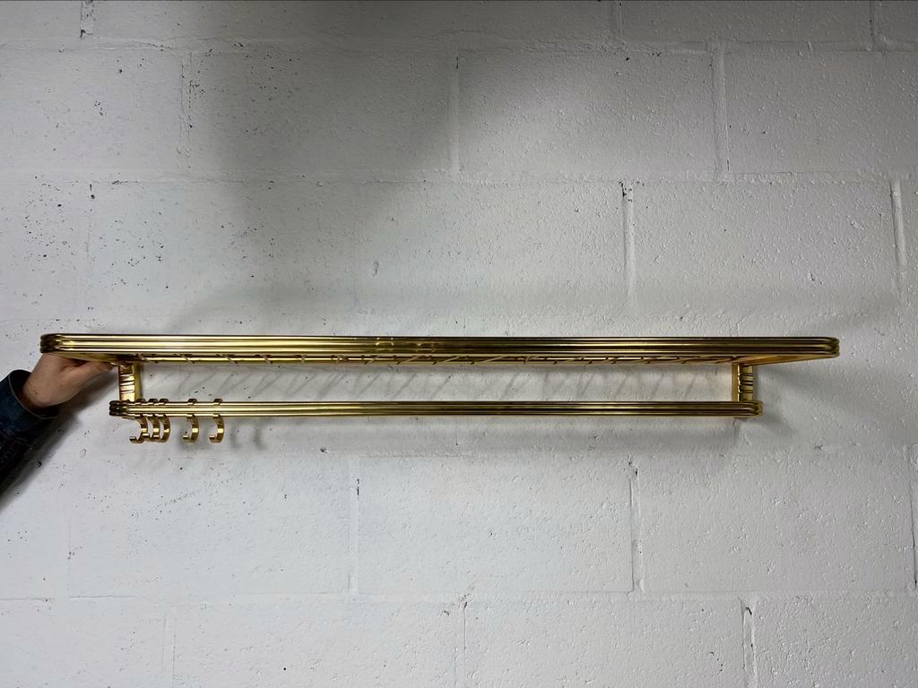 Vintage 'gold' wall coat rack