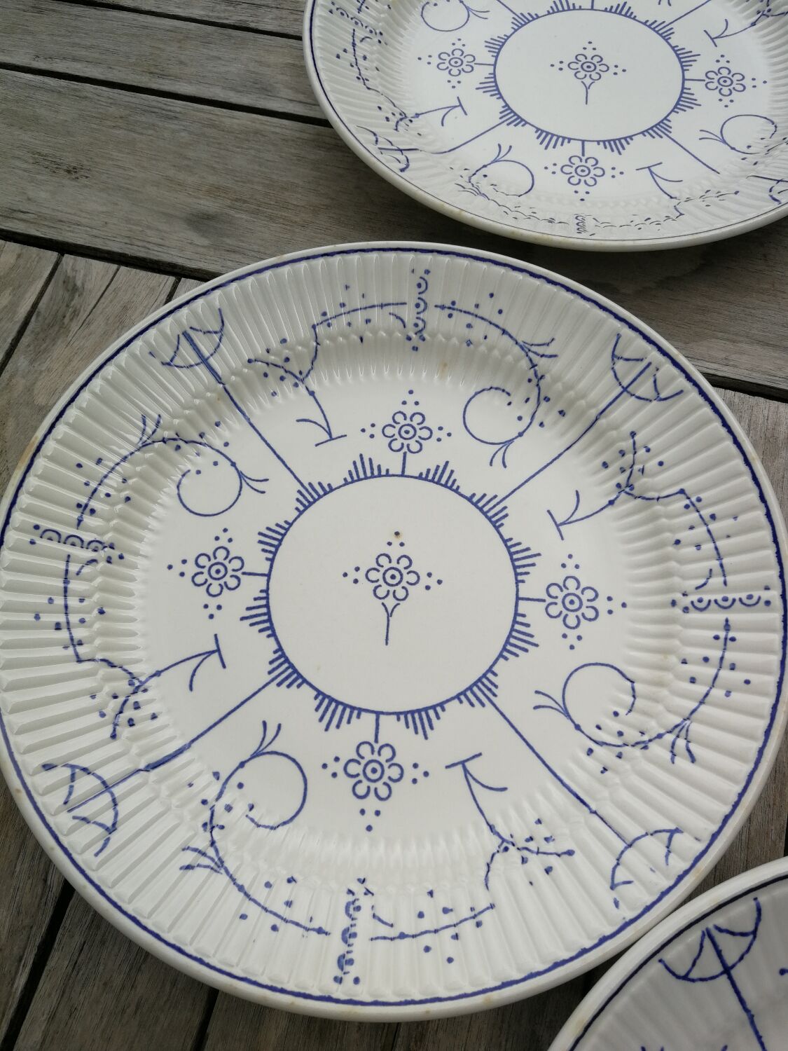 Set of 9 flat plates Copenhagen from Royal Boch