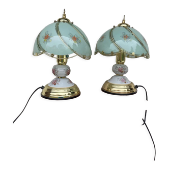 Paire lampe Tiffany tactiles