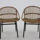 Paire de fauteuils en rotin et en fer par Alan Fuchs, Tchécoslovaquie, années 70